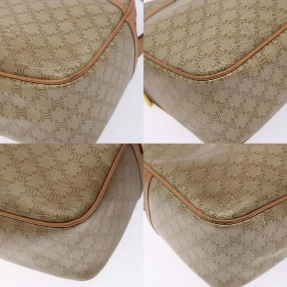 CELINE Macadam Canvas Shoulder Bag Pvc Beige Gold - Picture 10 of 13